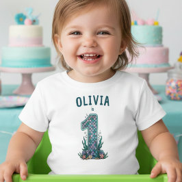 Camiseta Sereia Debaixo do Mar Primeiro Aniversário