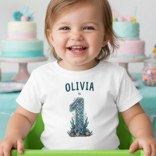 Camiseta Sereia Debaixo do Mar Primeiro Aniversário
