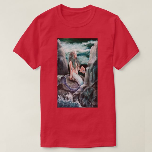 Camiseta Sereia do Cartão Tarot de Alto Sacerdote (Frente do Design)
