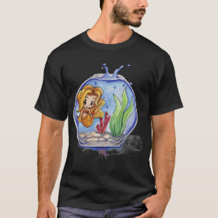 Camiseta Sereia em um aquário