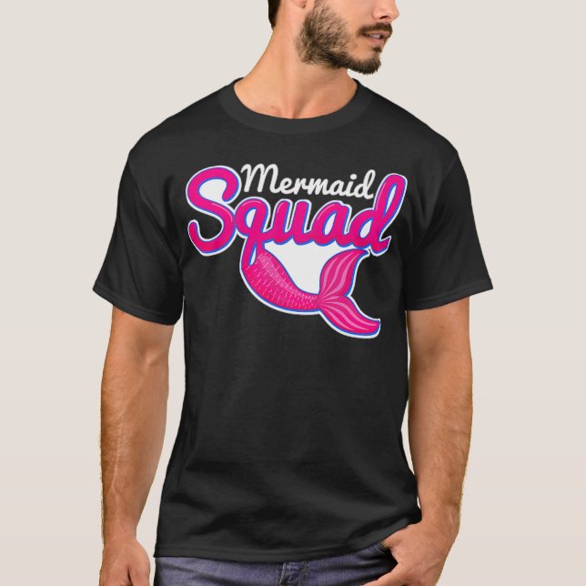 Camiseta Sereia esquadrão para melhores amigos capuzes e su (Frente)
