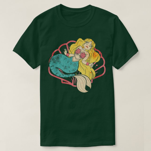Camiseta Sereia estranha com concha (Frente do Design)
