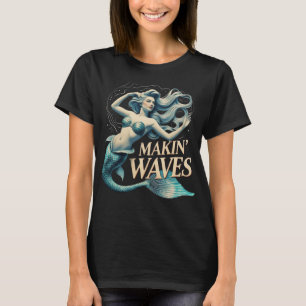 Camiseta Sereia Fazendo Ondas: Amante do Oceano Caprichoso