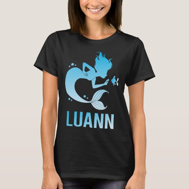 Camiseta Sereia Feliz - Nome Luann (Frente)