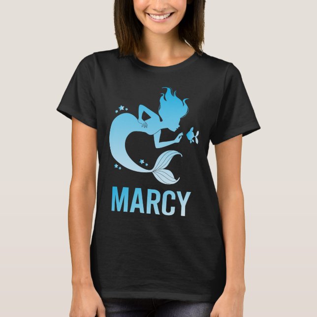 Camiseta Sereia Feliz - Nome Marcy (Frente)