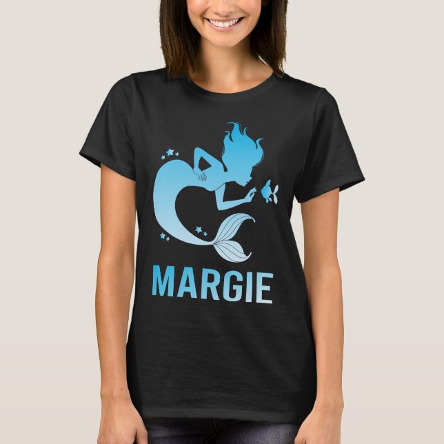 Camiseta Sereia Feliz - Nome Margie (Frente)