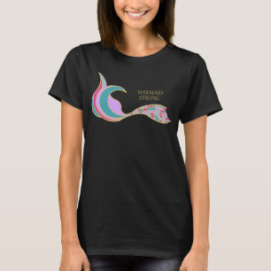 Camiseta Sereia Forte Cauda de Sereia Escura