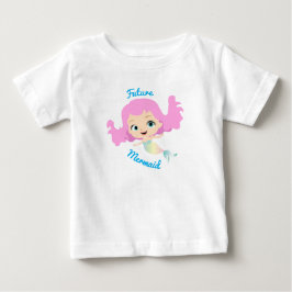 Camiseta Sereia Futura Desenho Animado Fofo