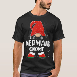 Camiseta Sereia Gnome Xadrez de Búfalo Correspondente Famíl