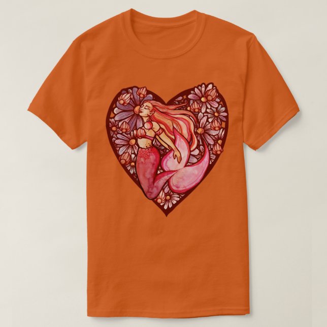 Camiseta Sereia Heart (Frente do Design)