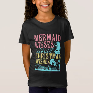 Camiseta Sereia Kisses e desejos de Natal