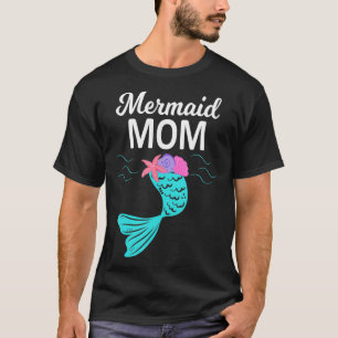 Camiseta Sereia Mãe Tee Engraçada Mulher Mamãe Família Matc