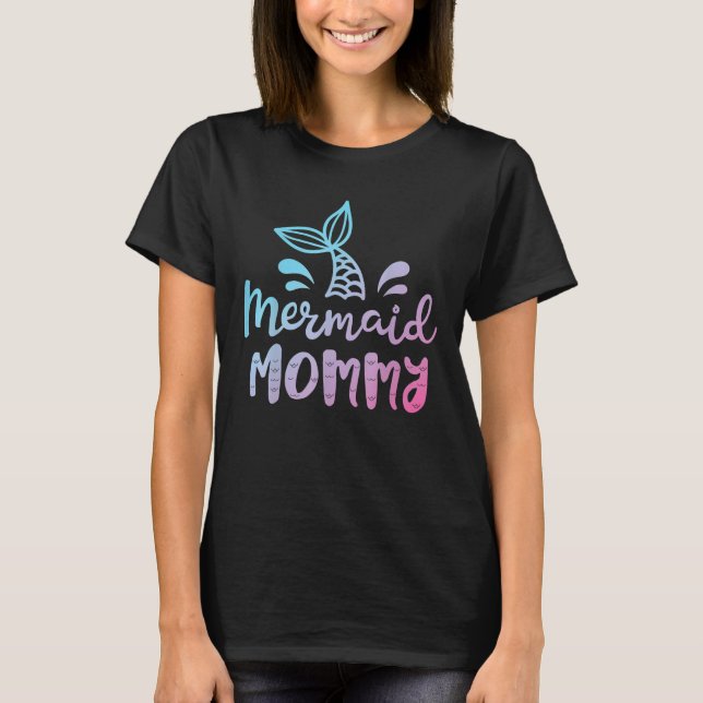 Camiseta Sereia Mamães Engraçadas Mulheres Mamãe Matam Famí (Frente)