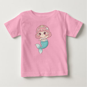 Camiseta Sereia Menina Bebê