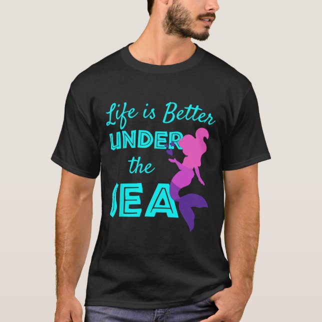 Camiseta Sereia Nadando Diving  (Frente)
