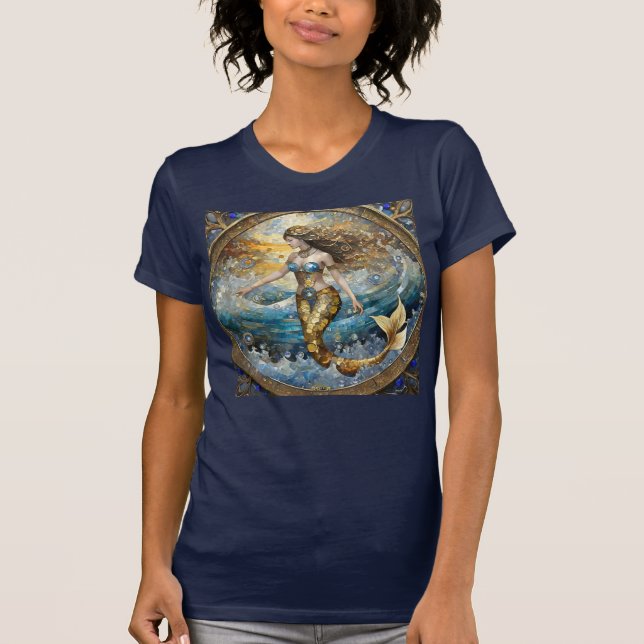 Camiseta Sereia nas ondas do oceano (Frente)
