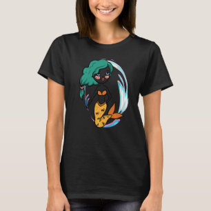 Camiseta Sereia-Natação-doce Oceana Sereia Mulheres Menina