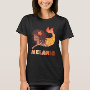 Camiseta Sereia Negra Melanina Sereia Sereia Marrom Raparig