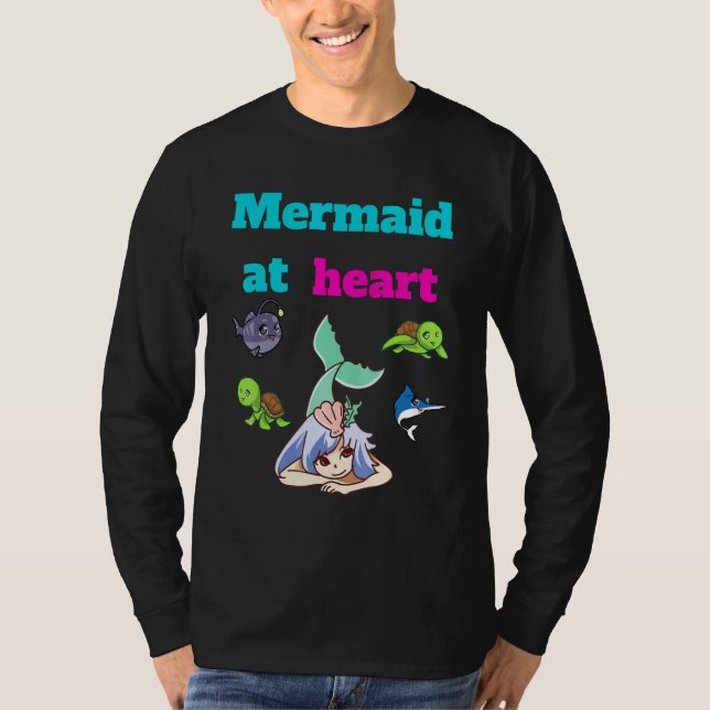 Camiseta Sereia No Mar Do Coração (Frente)