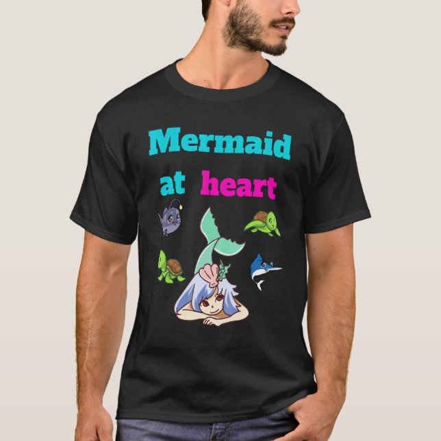 Camiseta Sereia No Mar Do Coração (Frente)