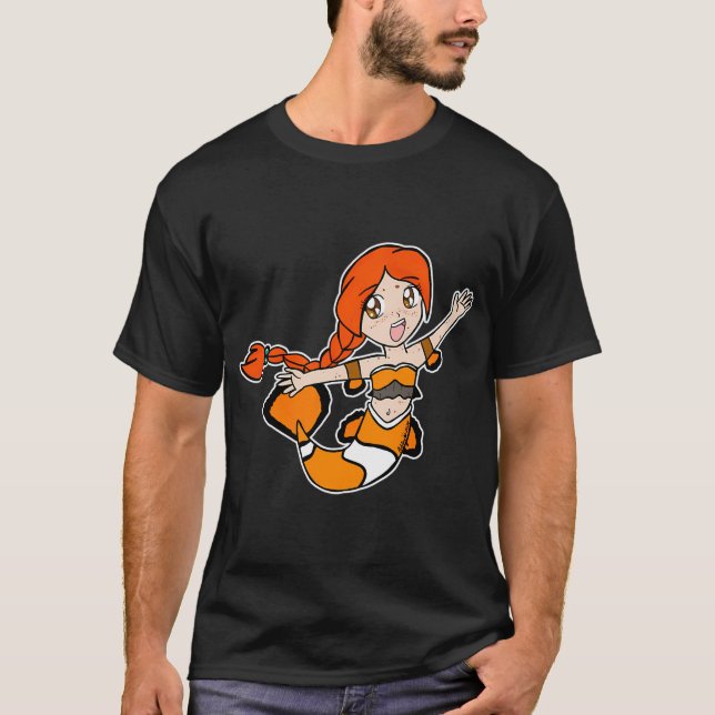 Camiseta Sereia Peixe-Palhaço Chibi (Frente)