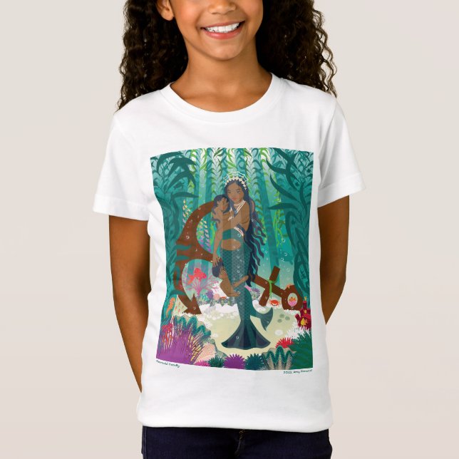 Camiseta Sereia (pele castanha e olhos) (Frente)