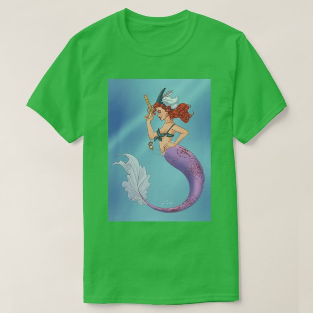 Camiseta sereia pirata 1 (Frente do Design)