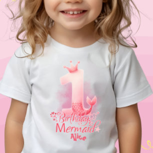 Camiseta Sereia, primeiro aniversario da Menina Pensada Per