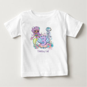 Camiseta Sereia Primeiro Aniversário   Whimsic Sea Life Par