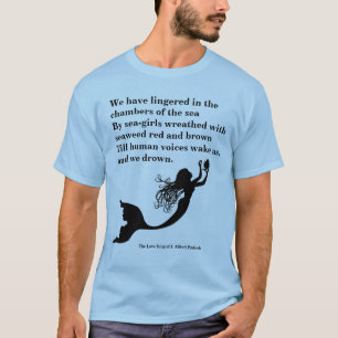 Camiseta Sereia Prufrock da poesia de Eliot dos TS