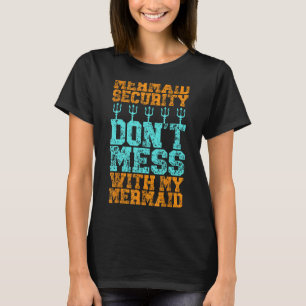 Camiseta Sereia Segurança Sereia Fantasia Submarina