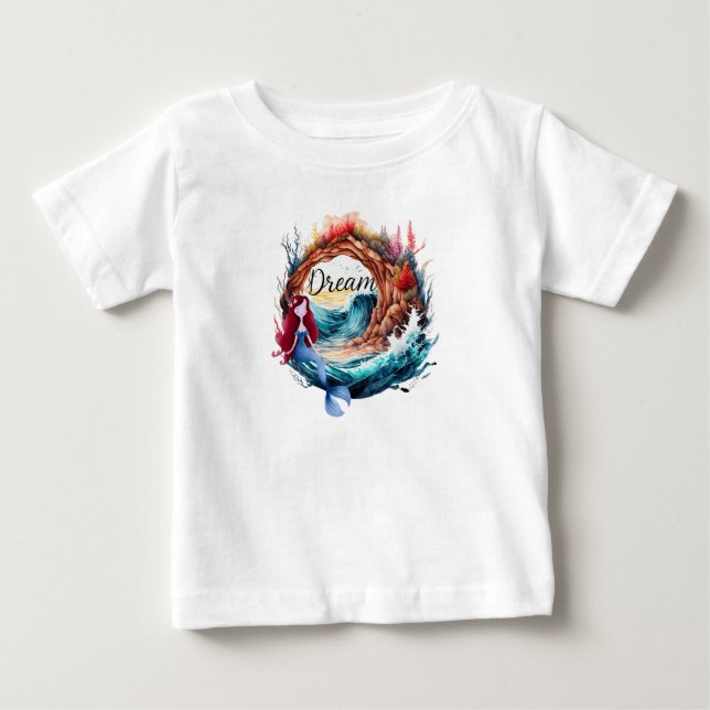 Camiseta Sereia sonhando junto ao Oceano (Frente)