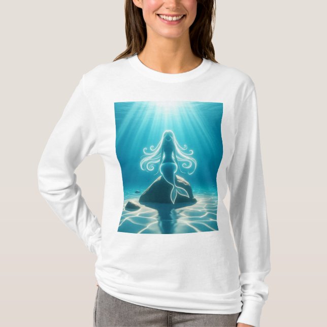Camiseta Sereia submarina sunlixada (Frente)