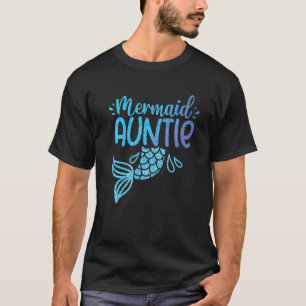 Camiseta Sereia Tia Engraçada Família Correspondente à Noit