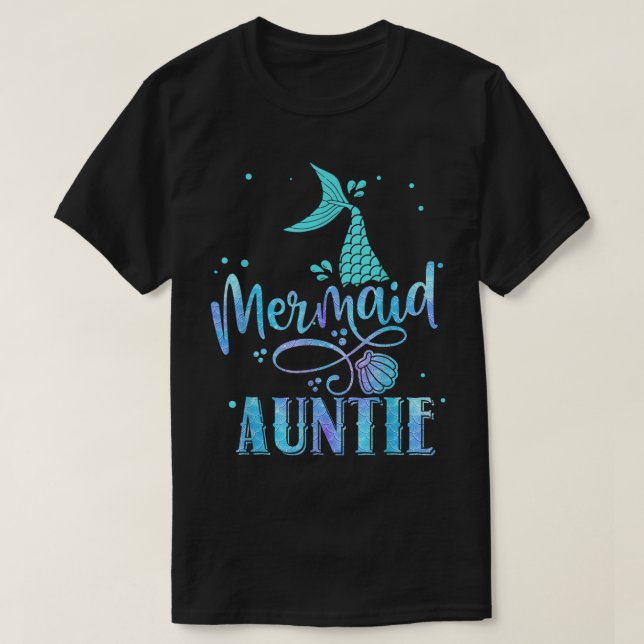 Camiseta Sereia Tia Engraçada Tia Mulher Vinculando Pa (Frente do Design)