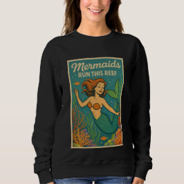 Camiseta Sereias Gerenciam Este Recife Coral Retro Vida Mar