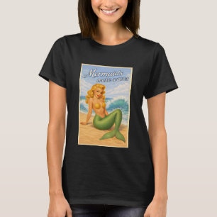 Camiseta Sereias Provocam Ondas Pin-Up Retrô   Praia Costei