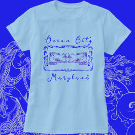 Camiseta Sereias Radiantes Elegantes de Oceano City MD