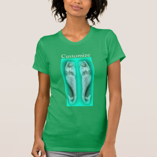 Camiseta Sereias verdes em salto