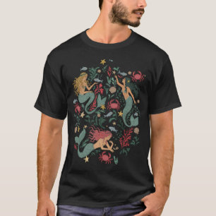 Camiseta Sereias Vintage no Oceano – Azul