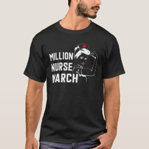 Camiseta Seremos Ouvidos Milhões De Enfermeiros Marcham Mu