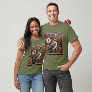 Camiseta Serenata do Kookaburra: Um Tributo em Gravura de M