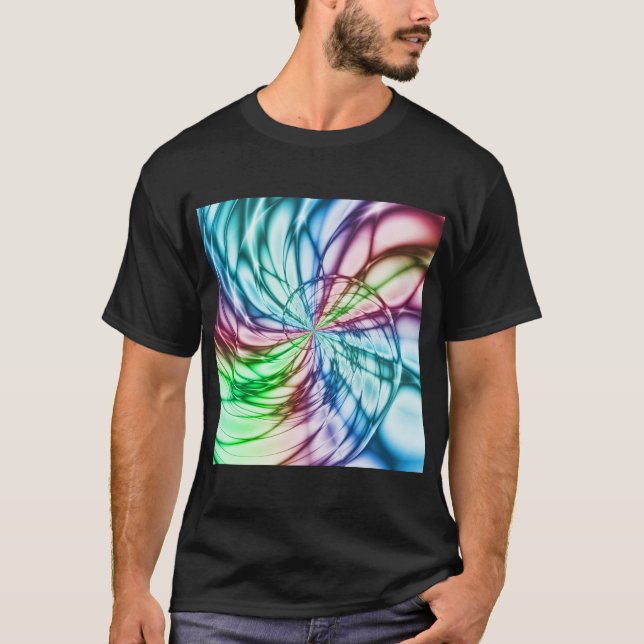 Camiseta Serendipidade | Arte Fractal Multicolor (Frente)
