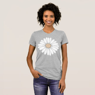 Camiseta Serene Bloom: Delicate Fine Line Botanical Art