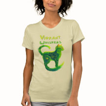 Serene Glow: Gato Artístico em Verde e Amarelo