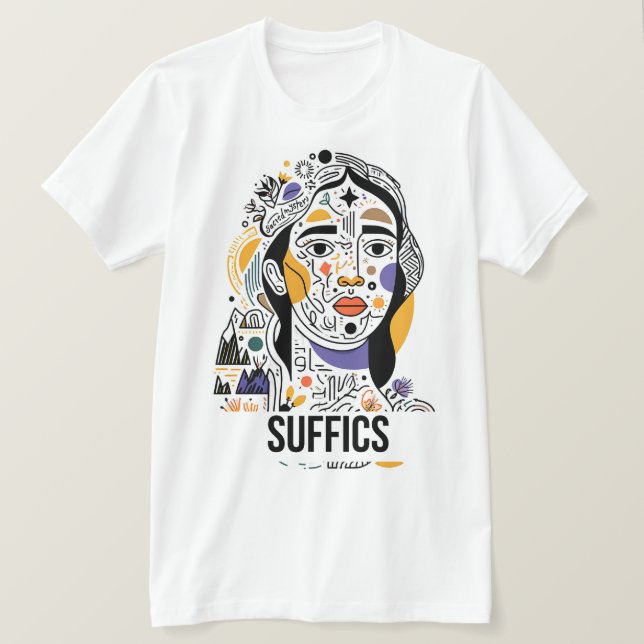 Camiseta Serene Lady | SUFICIENTES (Frente do Design)