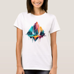 Camiseta Serene Landscape Calm Tranquil Nature Mounts