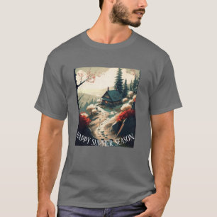 Camiseta Serene Mountain Cabine - Estação de Verão