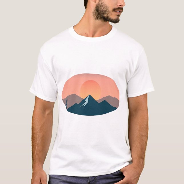 Camiseta Serene Mountain Sunset  (Frente)