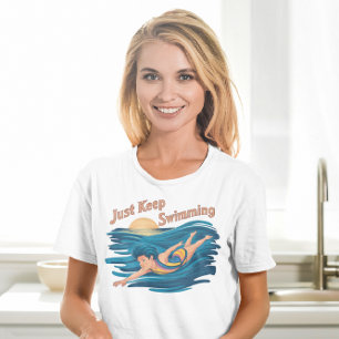 Camiseta Serene Natação: Continue nadando